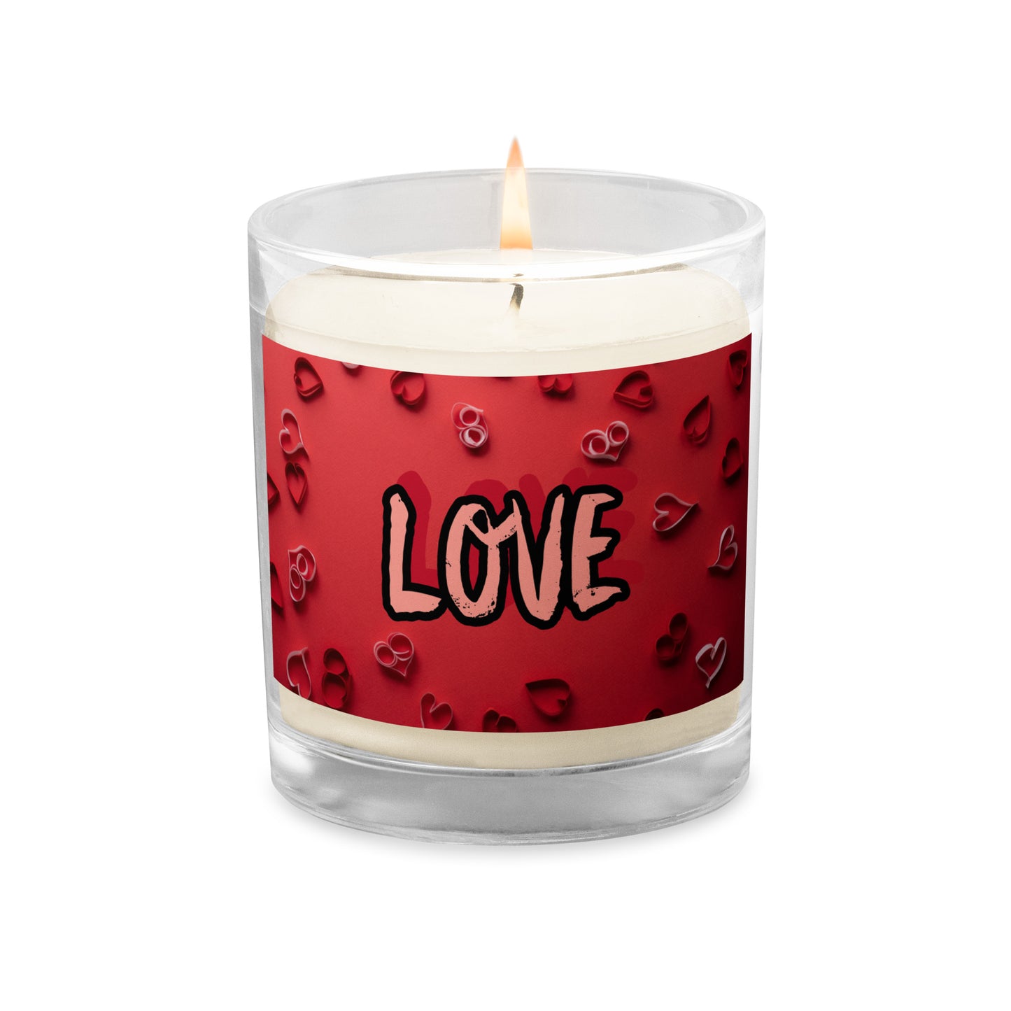 Glass jar soy wax candle
