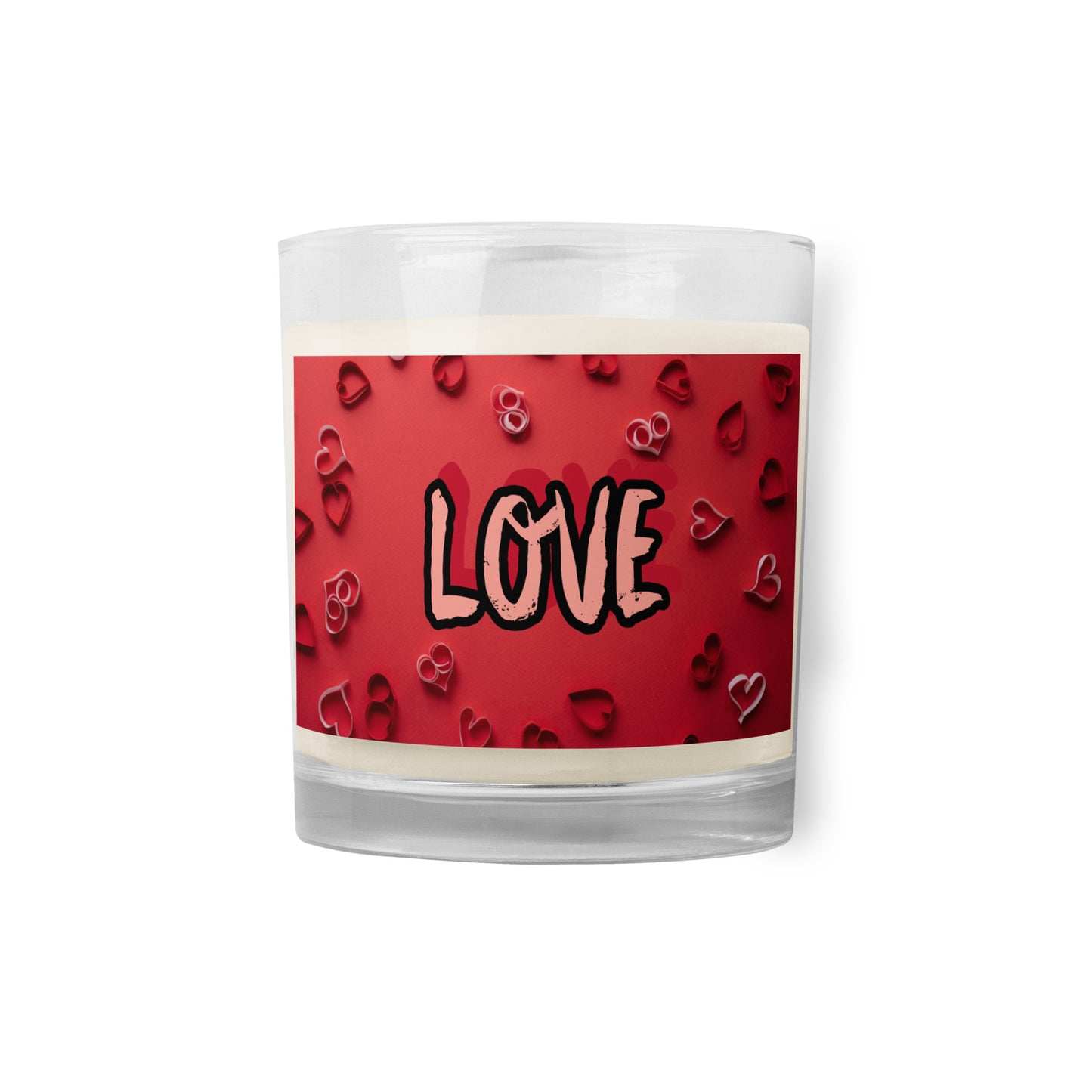 Glass jar soy wax candle
